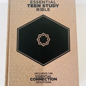 NKJV Red Letter Essential Teen Study Bible, Printed Hardcover  Ages 12-17
